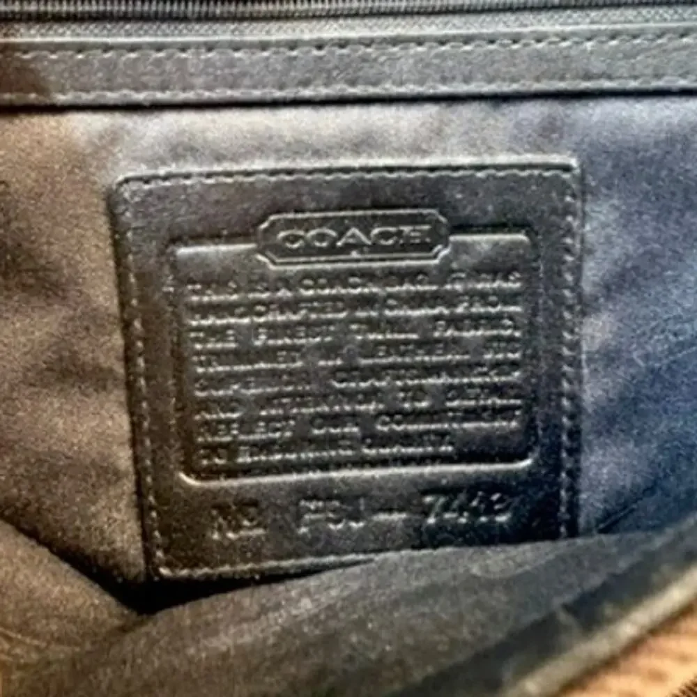 Vintage Coach Mercer 7413 Dark Brown Canvas Leather Shoulder Bag Y2K EUC